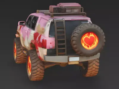 Conversation Heart Pattern SUV 3D Model Low-poly 3D model