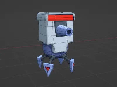 Dron robot cute 3D model