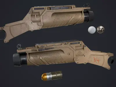 SCAR EGLM  Low-poly 3D model