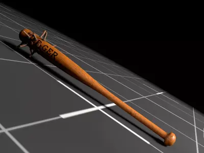 Bolted Bat Low-poly 3D model