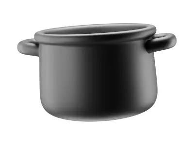 Saucepan 3D Icon Low-poly 3D model