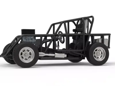Mod Lite race car Base Scale 1 to 25 3D print model