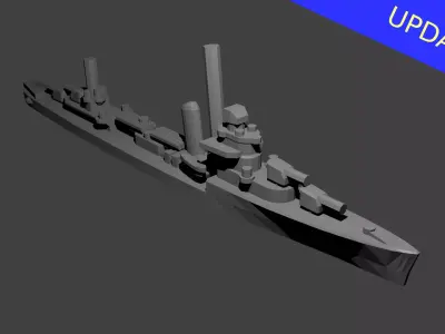 US Sims Class Destroyer 3D print model