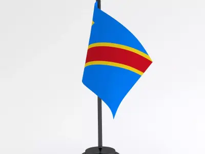 Table Flag Democratic Republic of the Congo 3D model