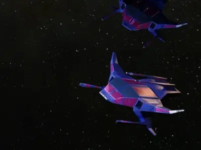 SC1 Victory Space Fighter Low-poly 3D model Low-poly 3D model