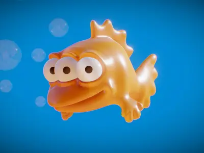 Blinky The Simpsons Low-poly 3D model