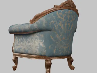 Realistic Chair Sofa 3D Model Low-poly 3D model