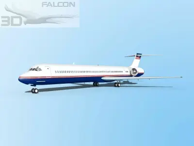 Falcon3D MD-80 Corporate 1 3D model