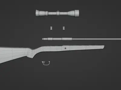 Hunting-rifle 3D model