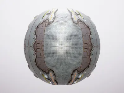 PBR Sci-Fi Spaceship Texture 49 Low-poly 3D model