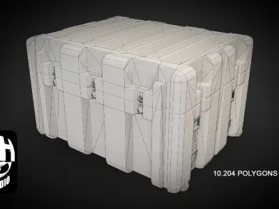 MILITARY CRATE Low-poly 3D model get