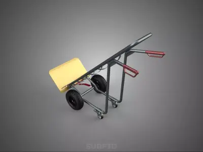 LOAD TILTING FOLD TOE NOSE PLATE BASE BED HAND TRUCK HANDTRUCK 2 3D model