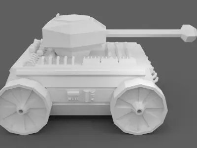 Low poly Tank Low-poly 3D model by tobiashai
