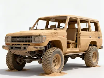 Realistic Desert Expedition SUV 3D Model 3d model Low-poly 3D model