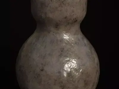 Mud vase Low-poly 3D model