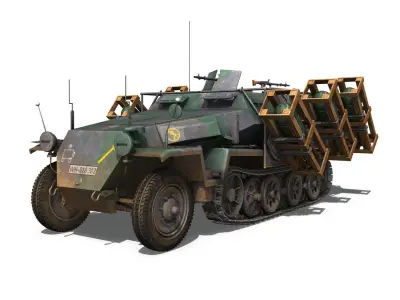 SDKFZ 251 1 - Ausf C - Ground Stuka - 24PD 3D model