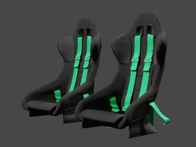 racing car seat 3D model