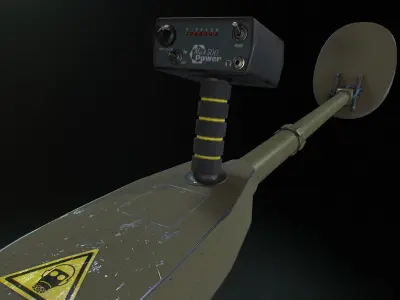 Homemade Metal Detector Low-poly 3D model