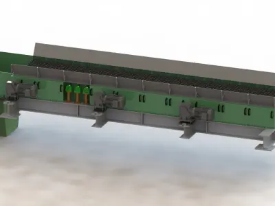Disc Screen Separator for screening woody biomass 3D model