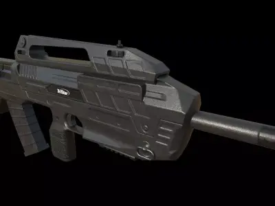Tristar Compact Tactical Shotgun Low Poly Low-poly 3D model