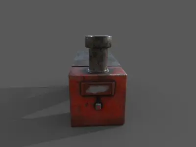 SCIFI Steampunk table Free low-poly 3D model