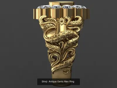 Antique Ring Collection  3D Model Pack