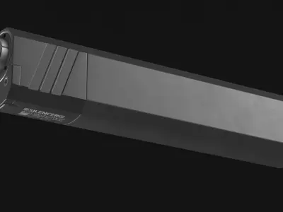 SilencerCo Osprey45 2 Suppressor - Game Asset Low-poly 3D model