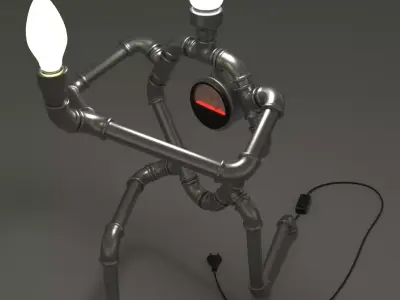 Industrial lamp Prometheus 3D model