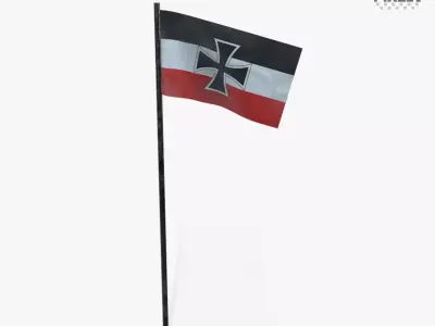 Flag 02 Low-poly 3D model purchase