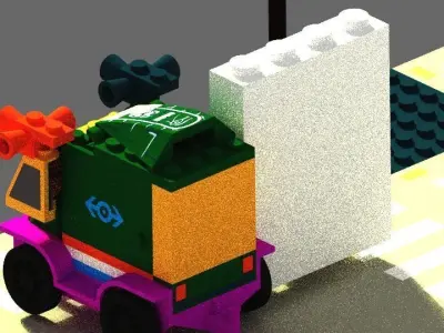 LEGO Joker And Harley Quinn Low-poly 3D model