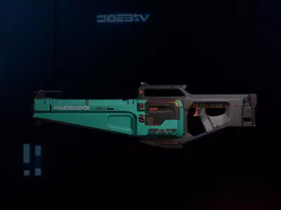 Retro Sci-Fi Energy Rifle 3D model