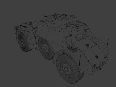 Autoblinda 40  AB40 Low-poly 3D model