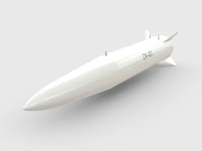CM-401 Chinese Anti-Ship Ballistic Missile Optimized Low-poly 3D model
