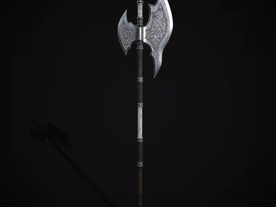 WB Halberd Low-poly 3D model