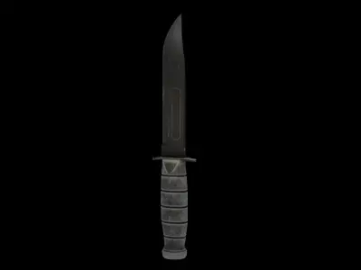 Knife Low-Poly military Free low-poly 3D model