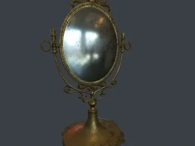 Antique Mirror Low-poly 3D model