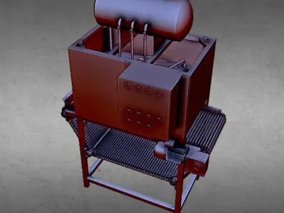 conveyor air flow for industry 3D model