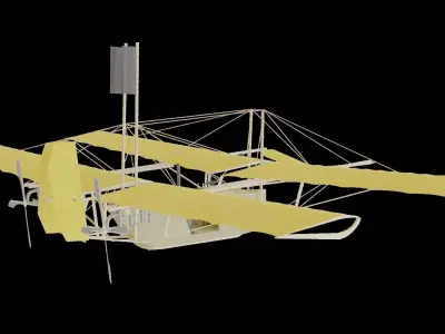 Flying Machine Low-poly 3D model