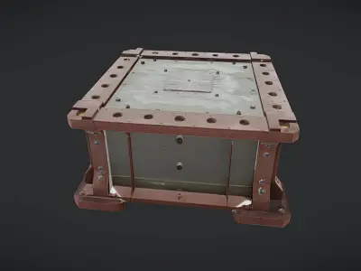 industrial metal container box 3D model