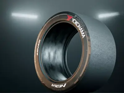 Yokohama Advan Racing Slicks 3D model