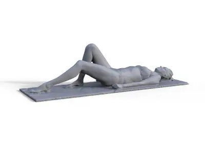 Figure Agi lying for ship model 3D print model