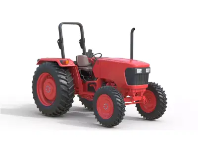 Generic Farm Tractor  Low-poly 3D model