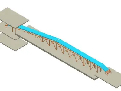 Industrial Conveyor Setup 3D Model max 3D model