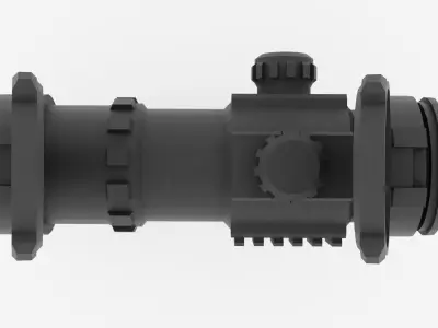 2x Red Dot Optic Sight Free low-poly 3D model