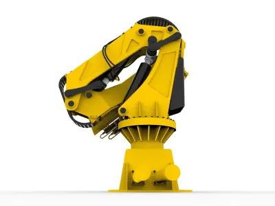 Foldable Boom Crane 3D model