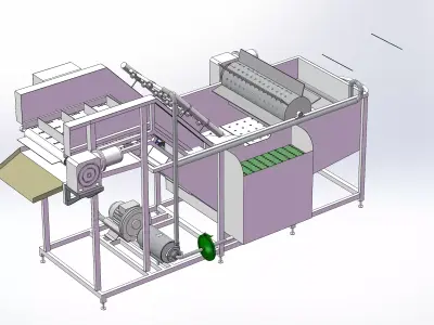 Vegetable and fruit washing machine 3D model