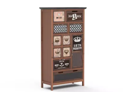 vintage old carboard  Low-poly 3D model