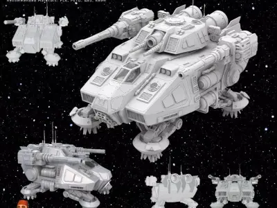 3D Printable Iron Oath  Goliath Heavy Assault Tank 3D model