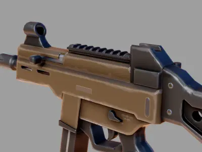 Ump45 Stylized Low-poly 3D model