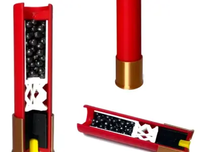 12 gauge shotgun cartridge model Free 3D print model